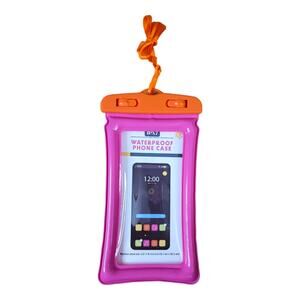 NEW IPX7 Universal Waterproof Locking Phone Case in Pink/Orange